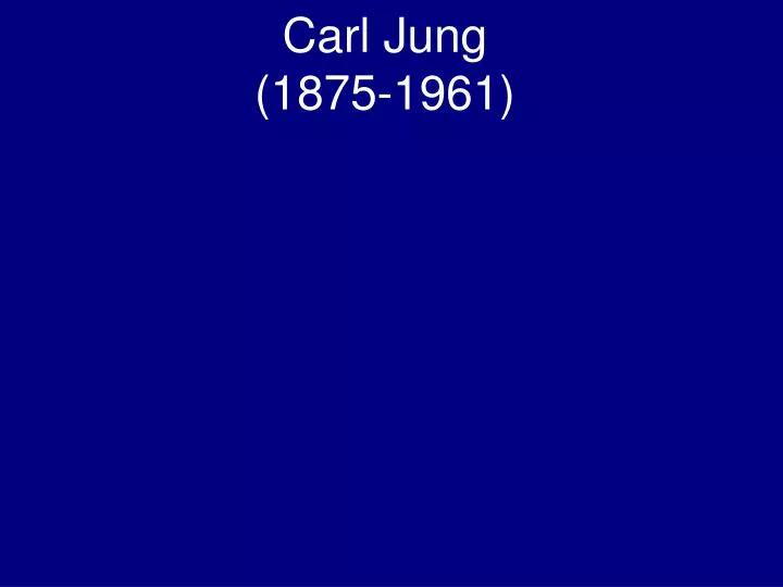 Carl Gustav Jung's biography. Carl Gustav Jung (1875–1961) was a