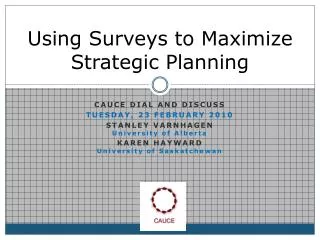 Using Surveys to Maximize Strategic Planning