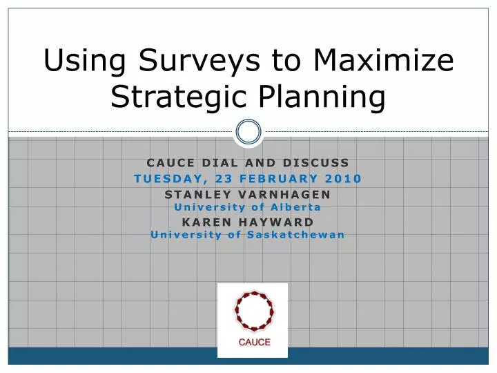 using surveys to maximize strategic planning