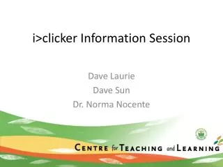 i&gt;clicker Information Session