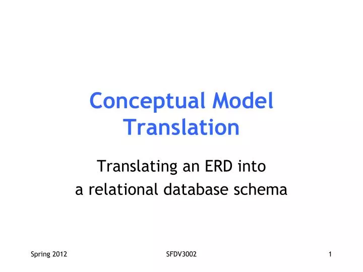 conceptual model translation