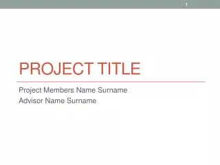 project title