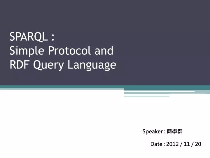 sparql simple protocol and rdf query language