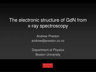 The electronic structure of GdN from x-ray spectroscopy