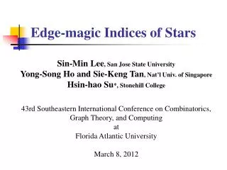 Edge -magic Indices of Stars