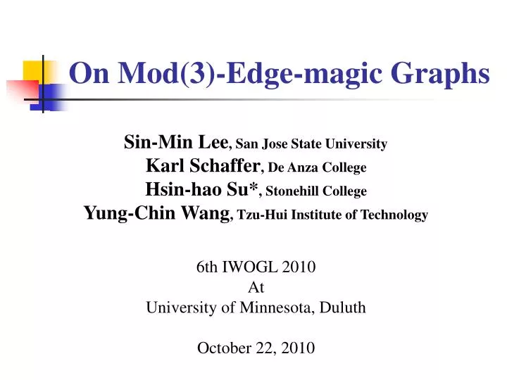 on mod 3 edge magic graphs