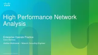 High Performance Network Analysis