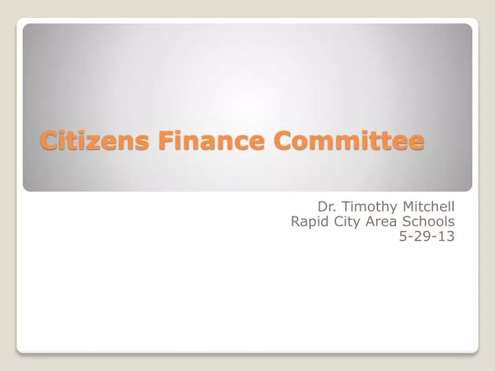 citizens finance committee
