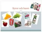 Syror och baser - slide 1
