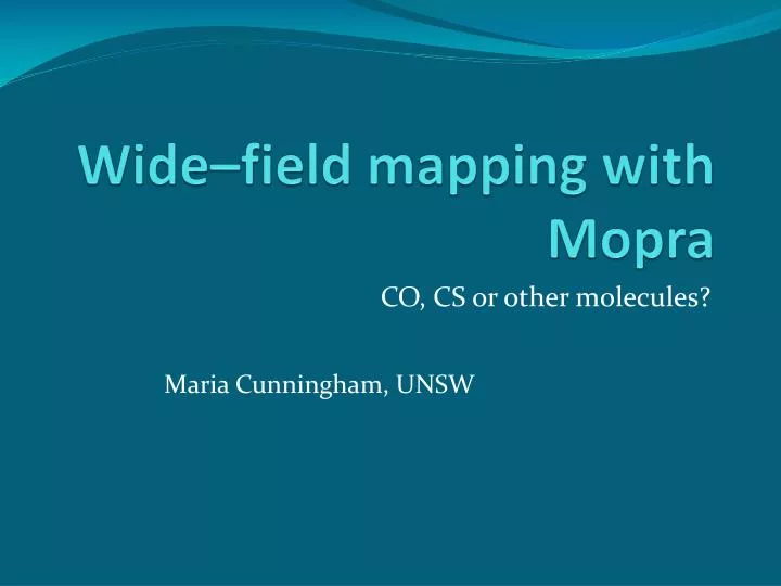 wide field mapping with mopra