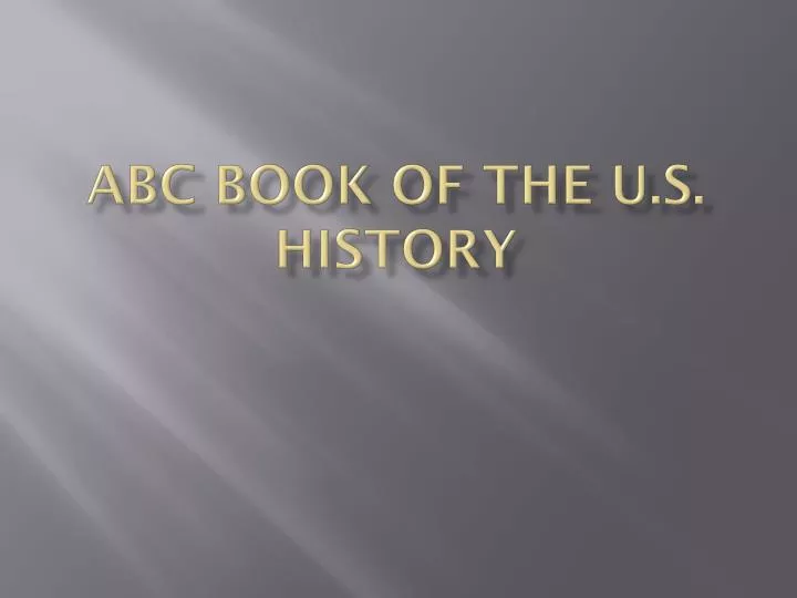 abc book of the u s history