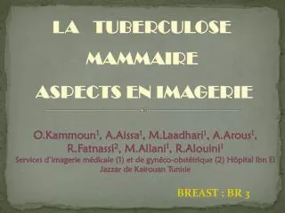 la tuberculose mammaire aspects en imagerie