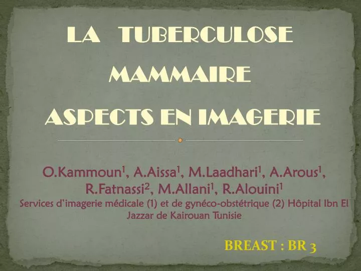 la tuberculose mammaire aspects en imagerie