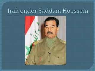 Irak onder Saddam Hoessein