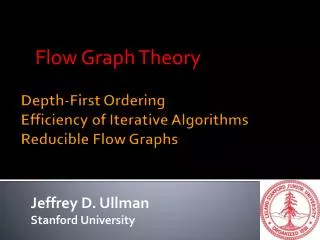 Depth-First Ordering Efficiency of Iterative Algorithms Reducible Flow Graphs