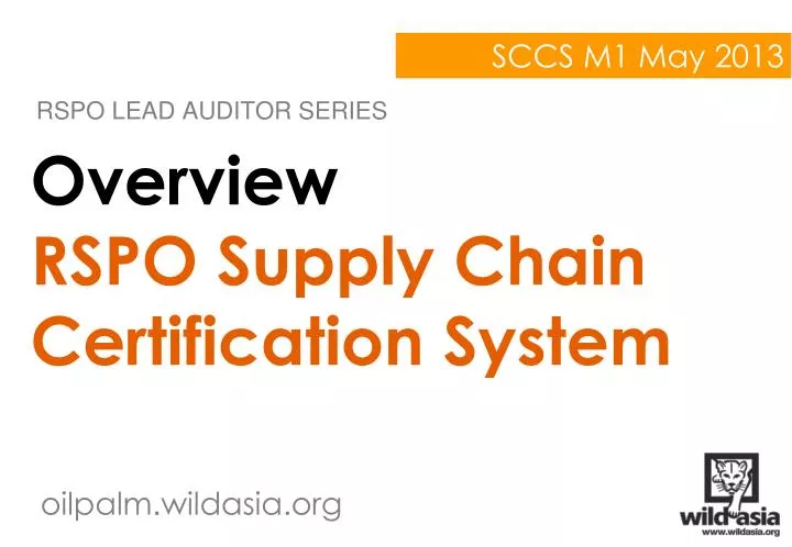 overview rspo supply chain certification system