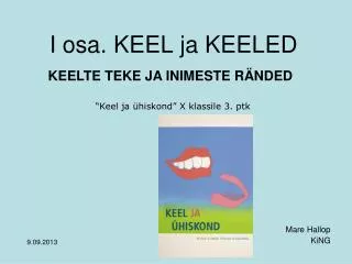 i osa keel ja keeled