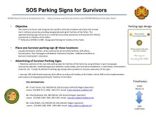 SOS Parking Signs for Survivors