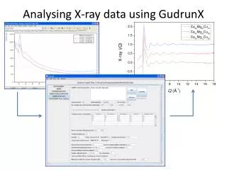 Analysing X-ray data using GudrunX