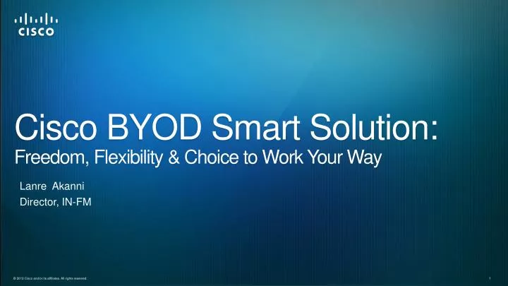 cisco byod smart solution freedom flexibility choice to work your way