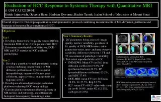 Evaluation of HCC Response to Systemic Therapy with Quantitative MRI (1 U01 CA172320-01)