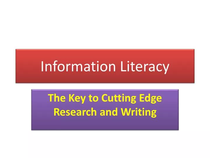 information literacy