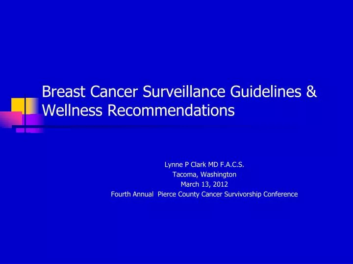 breast cancer surveillance guidelines wellness recommendations