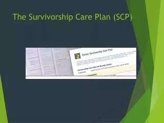 The Survivorship Care Plan (SCP)
