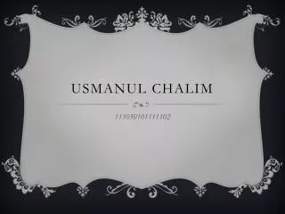 usmanul chalim