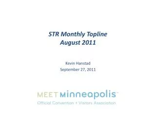 STR Monthly Topline August 2011