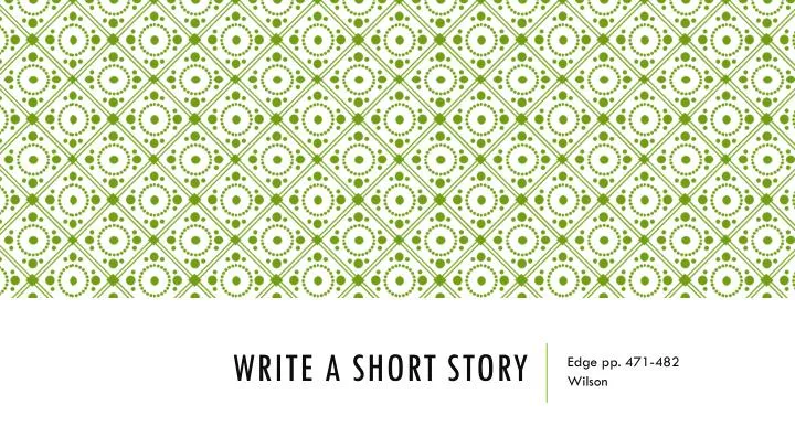 write a short story