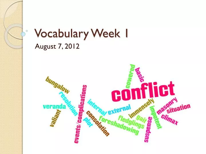 vocabulary week 1