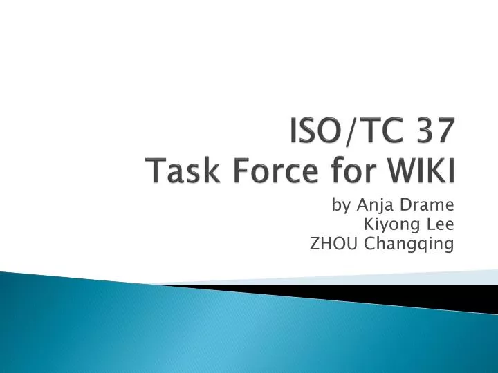 iso tc 37 task force for wiki
