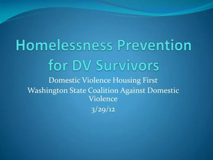 homelessness prevention for dv survivors