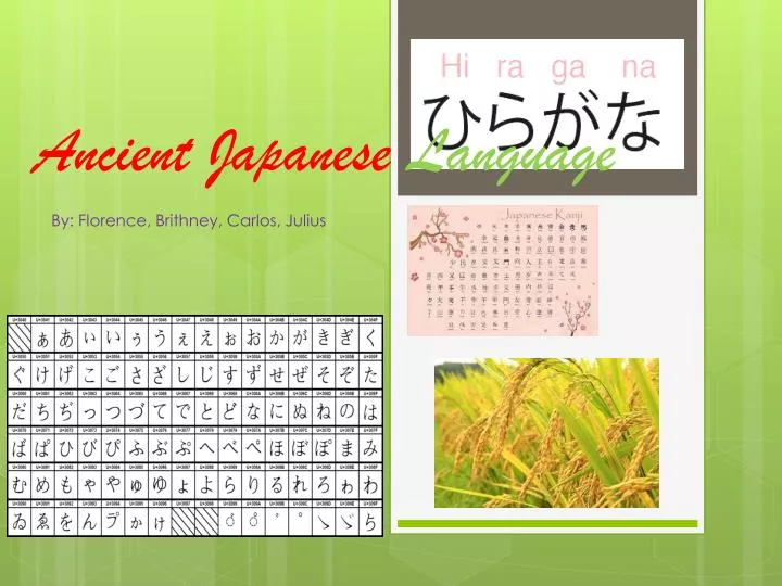 ancient japanese language