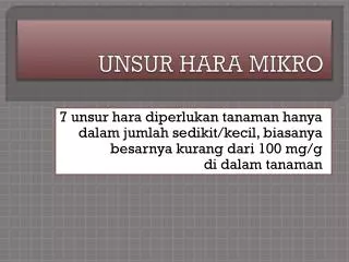 unsur hara mikro
