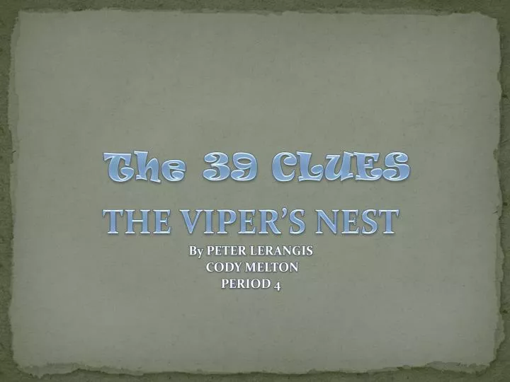 the 39 clues
