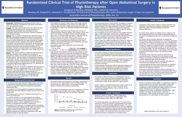 randomized clinical trial of physiotherapy after open abdominal surgery in high risk patients