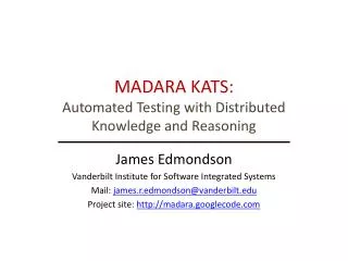 MADARA KATS: Automated Testing with Distributed Knowledge and Reasoning