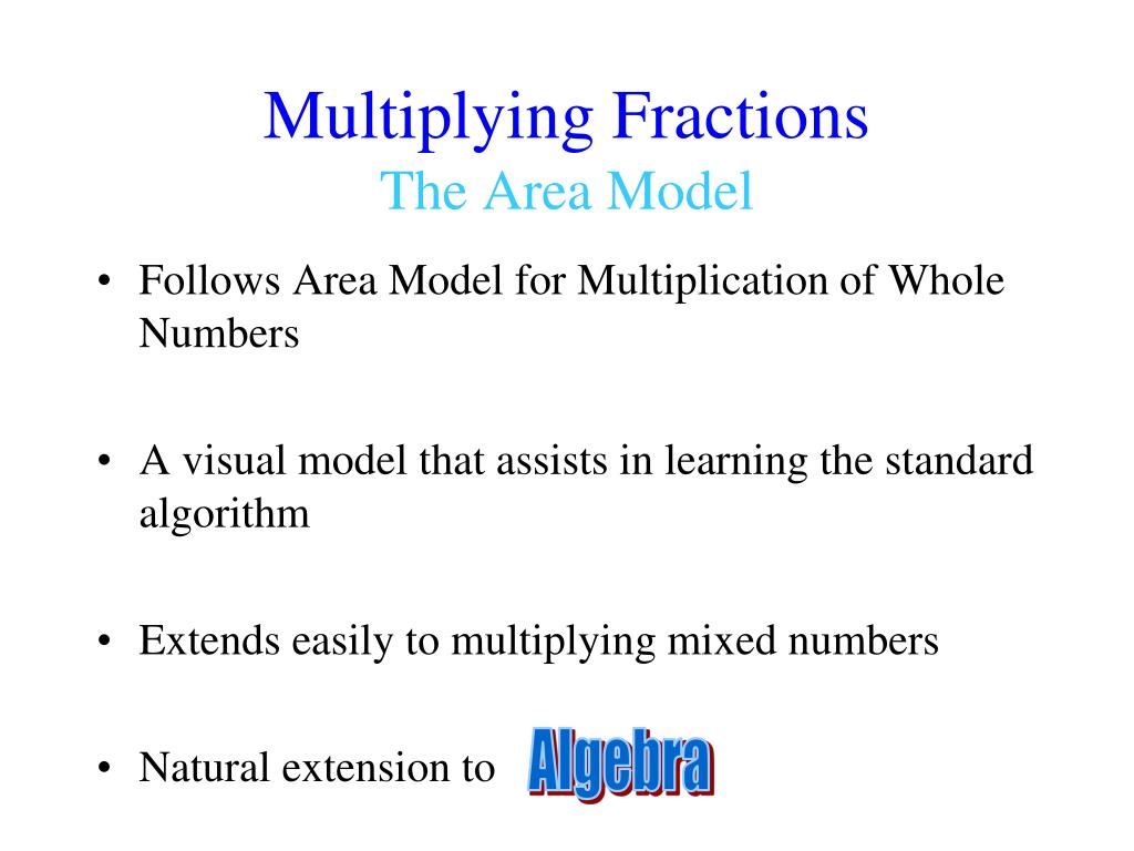 PPT - Multiplying Fractions The Area Model PowerPoint Presentation ...