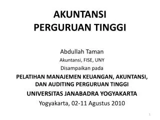 akuntansi perguruan tinggi