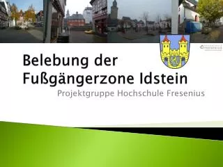 belebung der fu g ngerzone idstein
