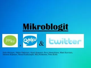 mikroblogit