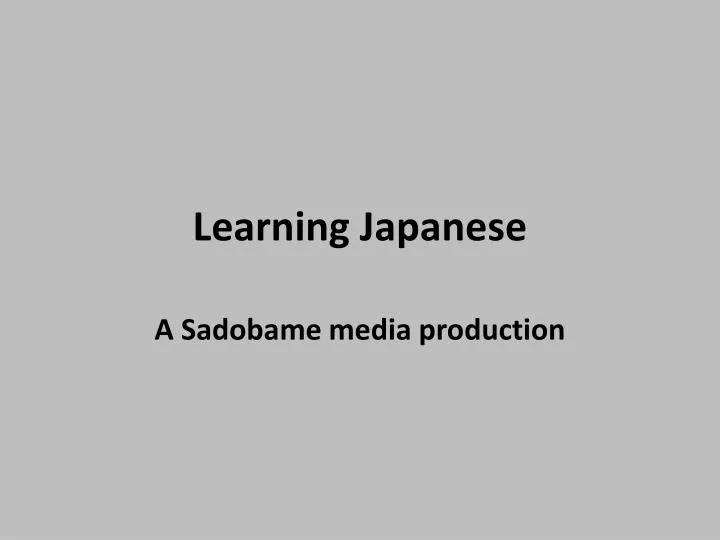 learning japanese