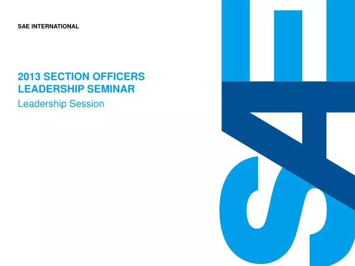 2013 section officers leadership seminar