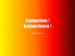 conjunctions konjunctionen