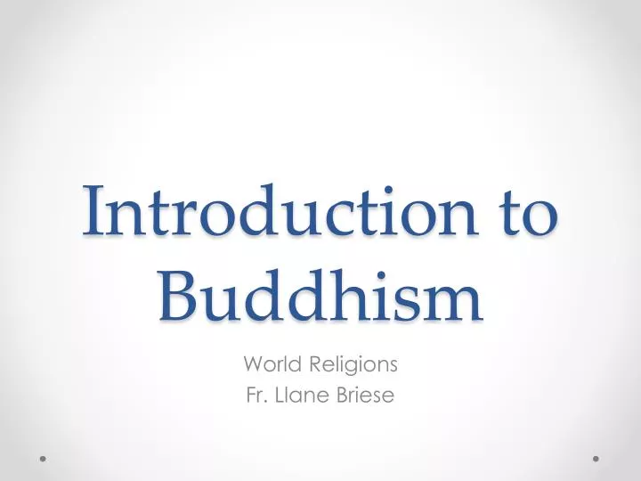 introduction to buddhism