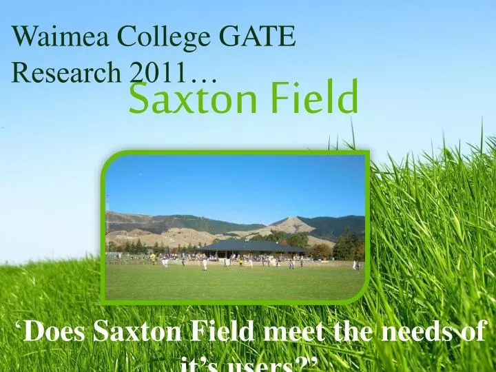 saxton field