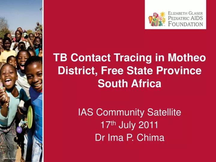 tb contact tracing in motheo district free state province south africa