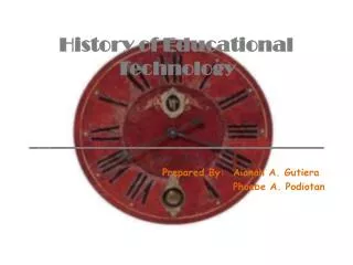 History of Educational Technology ______________________________
